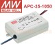 APC-35-1050 Meanwell - LED Transformer / Driver - Constant Current - 1050mA 34.7W