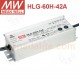 HLG-60H-42A Meanwell LED Driver - 42V 60.9W 1.45A - HLG-60H Series - Constant Voltage/Current