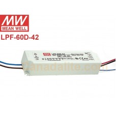 LPF-60D-42 Meanwell LED Driver - 42V 60.06W - LPF-60D Series - IP67 