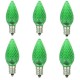 Sunlite 80701-SU - L3C7/LED/G/6PK - LED C7 Bulb -  Green - 0.4W - Candelabra (E12) Base - Pack of 6 Bulbs**Discontinued and Not Available **
