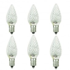 Sunlite 80703-SU - L3C7/LED/W/6PK - LED C7 Bulb -  Clear - 0.4W - Candelabra (E12) Base - Pack of 6 Bulbs**Discontinued and Not Available **