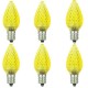 Sunlite 80704-SU - L3C7/LED/Y/6PK - LED C7 Bulb -  Yellow - 0.4W - Candelabra (E12) Base - Pack of 6 Bulbs**Discontinued and Not Available **