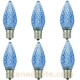 Sunlite 80705-SU - L3C9/LED/B/6PK - LED C9 Bulb -  Blue - 0.4W - Intermediate (E17) Base - Pack of 6 Bulbs