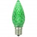 Sunlite 80706-SU - L3C9/LED/G/6PK - LED C9 Bulb -  Green - Intermediate (E17) Base - Pack of 6 Bulbs