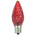 Sunlite 80707-SU - L3C9/LED/R/6PK - LED C9 Bulb -  Red - Intermediate (E17) Base - Pack of 6 Bulbs