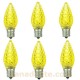 Sunlite 80709-SU - L3C9/LED/Y/6PK - LED C9 Bulb - Yellow - Intermediate (E17) Base - Pack of 6 Bulbs