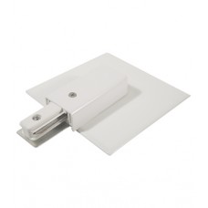 Liteline LE6111-WH - Live End Power Feed with Canopy - Liteline Track System - White Color