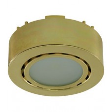 Liteline UCP-LED1-PB - LED Puck Light - Polished Brass - 1.8 Watt - 3000K / Warmwhite - 105 Lumens - 120 Degree Flood - 50,000 Life Hours