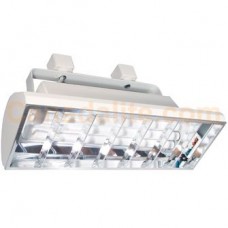 Liteline BA0227-WH-PL - FLUOROTRACK Fluorescent 14-1/4" White Track Head - 2 x 27W Biax Type Lamp 2G11 Base
