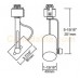Liteline UNI1190-BN - UNIVERSAL Line Voltage Brushed Nickel PAR Lamp Track Fixture - 150W max. 120V