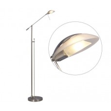 Galaxy-Lighting - 511066BN - Portables - Floor Lamp - Brushed Nickel with Frosted Glass (Dimmable)