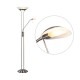 Galaxy-Lighting - 511296BN - Portables - Floor Lamp - Brushed Nickel with Marbled Glass (Dimmable + ON/OFF Switch)