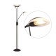Galaxy-Lighting - 511296MTBZ - Portables - Floor Lamp - Matte Bronze with Marbled Glass (Dimmable + ON/OFF Switch)