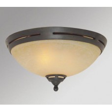 Galaxy-Lighting - 600403ORB - Langley Collection - 2-Light Flush Mount - Oiled Rubbed Bronze w/ Tea Satin Marbled Glass