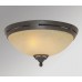 Galaxy-Lighting - 600403ORB - Langley Collection - 2-Light Flush Mount - Oiled Rubbed Bronze w/ Tea Satin Marbled Glass