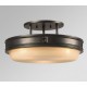 Galaxy-Lighting - 600931ORB - Melbourne Collection - 3-Light Semi-Flush Mount - Oiled Rubbed Bronze w/ Light Mocha Seeded Glass