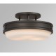Galaxy-Lighting - 600931ORB/WH - Melbourne Collection - 3-Light Semi-Flush Mount - Oiled Rubbed Bronze w/ White Glass