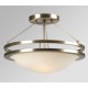 Galaxy-Lighting - 601322BN - Avalon family - 2-Light Semi-Flush Mount -  Brushed Nickel w/ Frosted White Glass