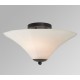 Galaxy-Lighting - 610403ORB - Fulton Collection - 2-Light Flush Mount - Oiled Rubbed Bronze with White Glass
