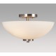 Galaxy-Lighting - 611968BN - Radcliff family - 2 - Light Semi-Flush Mount - Brushed Nickel with White Glass