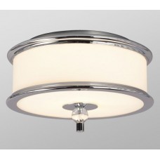 Galaxy-Lighting - 612063CH - Hilton Collection - 2-Light Flush Mount - Chrome with White Glass