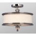 Galaxy-Lighting - 612066CH - Hilton Collection - 2-Light Semi-Flush Mount - Chrome with White Glass