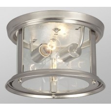 Galaxy-Lighting - 612302BN - Huntington Collection - 2-Light Flush Mount - Brushed Nickel with Clear Glass