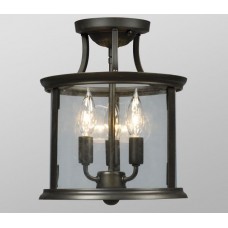 Galaxy-Lighting - 612308ORB - Huntington Collection - 3-Light Semi-Flush Mount - Oiled Rubbed Bronze with Clear Glass