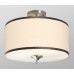 Galaxy-Lighting - 613196BN - Westbrook Collection - 2- Light Semi-Flush Mount - Brushed Nickel w/ Ivory White Linen Shade
