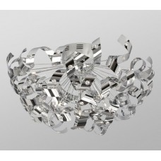 Galaxy-Lighting - 613231CH - Lumina family - 9 - Light Semi-Flush Mount - Surrounded by Metal Strips with Glass Crystal Detail