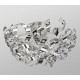 Galaxy-Lighting - 613231CH - Lumina family - 9 - Light Semi-Flush Mount - Surrounded by Metal Strips with Glass Crystal Detail