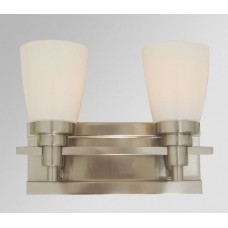 Galaxy-Lighting - 700432BN - Dylana Collection - 2-Light Vanity - Brushed Nickel w/ White Opal Glass