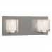 Galaxy-Lighting - 700672CH - Shelby Family - 2-Light Vanity - Chrome with Clear Glass (Inside Matte)