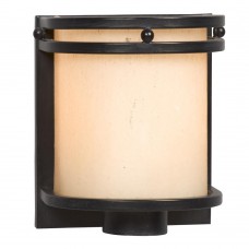 Galaxy-Lighting - 700921CBK - Madison Collection - 1-Light Vanity Light - Charcoal Black with Light Mocha Seeded Glass