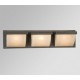 Galaxy-Lighting - 700933ORB - Melbourne Family - 3-Light Vanity - Oiled Rubbed Bronze with Light Mocha Seeded Glass 