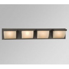 Galaxy-Lighting - 700934ORB - Melbourne Family - 4-Light Vanity - Oiled Rubbed Bronze with Light Mocha Seeded Glass 