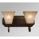 Galaxy-Lighting - 710442OWG - Cheyenne family - 2-Light Vanity - Olde World Gold with Beige Frosted Etched Glass