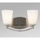 Galaxy-Lighting - 711472BN - Roma Collection - 2- Light Vanity - Brushed Nickel with Satin White Glass