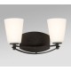 Galaxy-Lighting - 711472ORB - Roma Collection - 2- Light Vanity - Oiled Rubbed Bronze w/ Satin White Glass