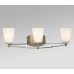 Galaxy-Lighting - 711473BN - Roma Collection - 3- Light Vanity - Brushed Nickel with Satin White Glass