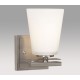 Galaxy-Lighting - 711961BN - Radcliff family - 1- Light Vanity - Brushed Nickel with White Glass