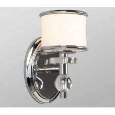 Galaxy-Lighting - 712061CH - Hilton Collection - 1-Light Vanity - Chrome with White Glass