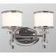 Galaxy-Lighting - 712062CH - Hilton Collection - 2-Light Vanity - Chrome with White Glass
