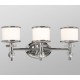 Galaxy-Lighting - 712063CH - Hilton Collection - 3-Light Vanity - Chrome with White Glass