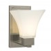 Galaxy-Lighting - 712651BN - Sutton Family - 1-Light Vanity - Brushed Nickel with Satin White Glass