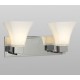 Galaxy-Lighting - 712652CH - Sutton Family - 2-Light Vanity - Chrome with Satin White Glass