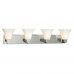 Galaxy-Lighting - 712654CH - Sutton Family - 4-Light Vanity - Chrome with Satin White Glass