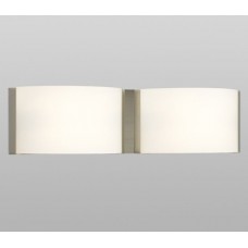 Galaxy-Lighting - 712757BN - Triton Family - 2-Light Vanity - Brushed Nickel with White Glass 