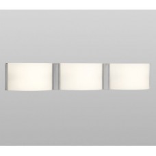 Galaxy-Lighting - 712758BN - Triton Family - 3-Light Vanity - Brushed Nickel with White Glass 