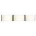 Galaxy-Lighting - 712758BN - Triton Family - 3-Light Vanity - Brushed Nickel with White Glass 